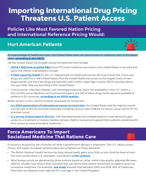 Importing International Drug Pricing
